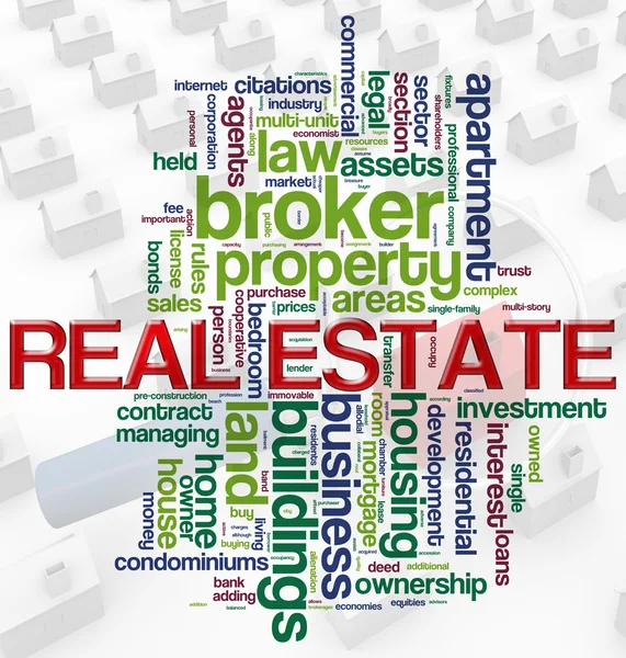Real Estate wordcloud — Stock Fotó