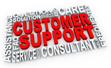 3d customer support clipart