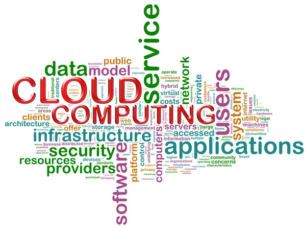 Etiquetas de palabras computación en nube — Foto de Stock