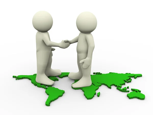 3d shaking hands — Stock Photo, Image