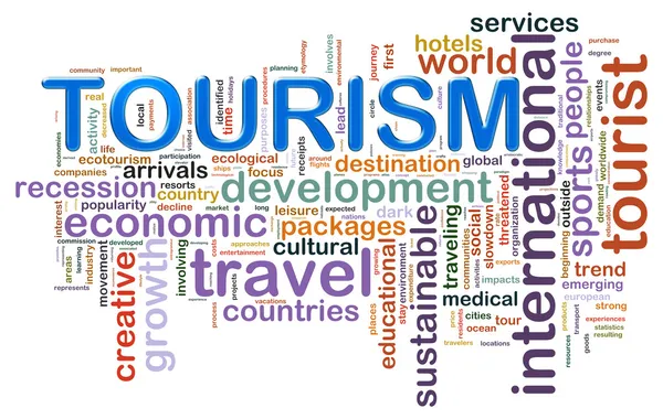 Etiquetas de palabras de turismo — Foto de Stock