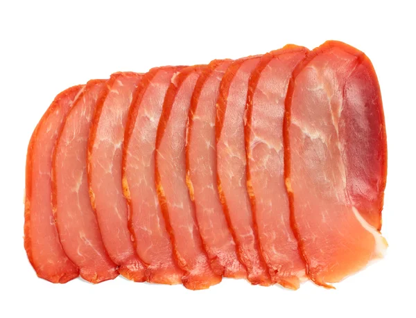 Plastry wędzonego mięsa — Zdjęcie stockowe