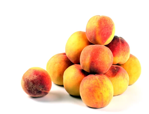 The peaches pyramid — Stock Photo, Image
