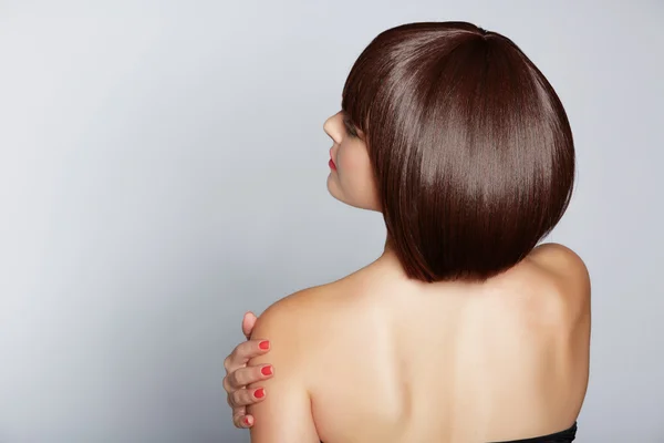 Woman with brunette bob — Stock Photo, Image