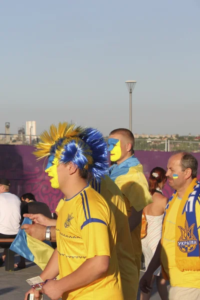 Fans ucranianos — Foto de Stock