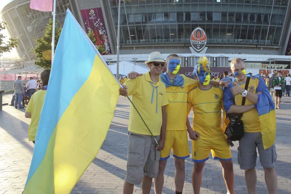 Ukraiński fanów — Zdjęcie stockowe