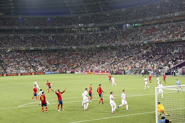 EURO 2012. Spain vs. France — Stock Photo, Image