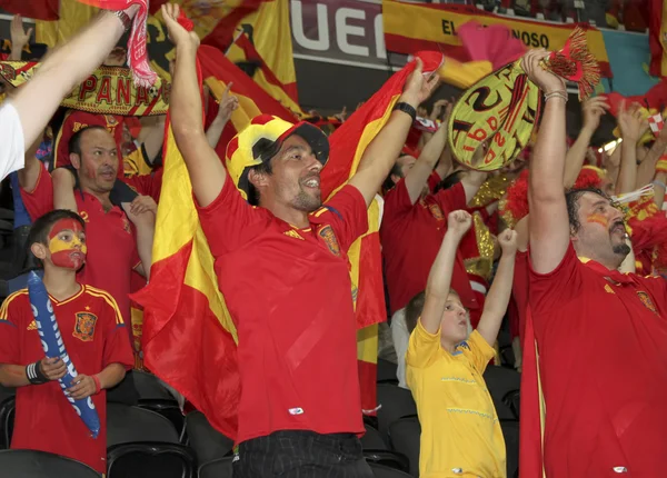 Spanish national team fans — Stock Photo, Image