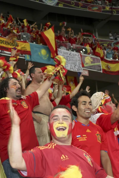 Spanska landslaget fans — Stockfoto