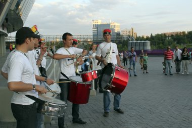 Ensemble of drummers