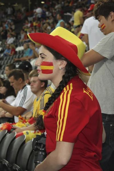 Fan-woman of the Spain — Stock Photo, Image