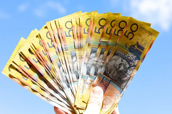 Австралійські долари — стокове фото