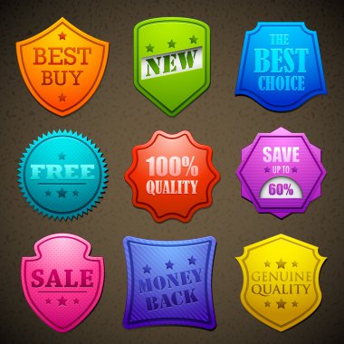 Colorful Selling Badge clipart