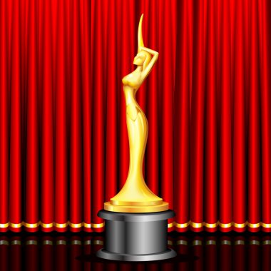 Golden Award on Stage clipart