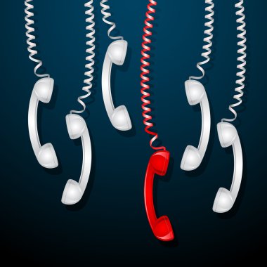 Red Telephone Receiver clipart