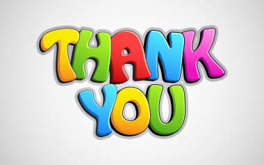 Colorful Thank You clipart