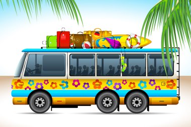 Trip on Bus clipart