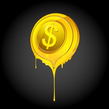 Melting Dollar clipart