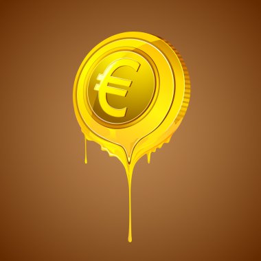 Melting Euro clipart