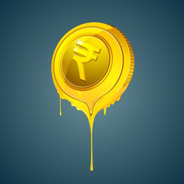 Melting Rupee clipart