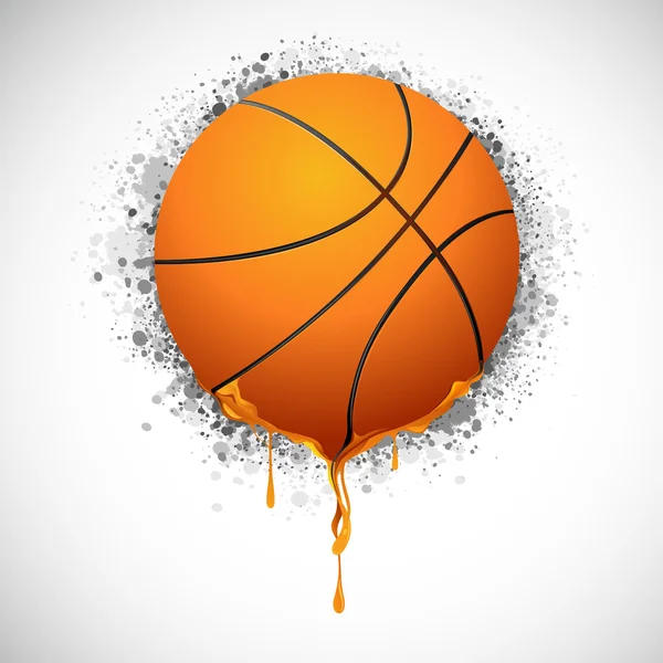 Schmelzender Basketball — Stockvektor