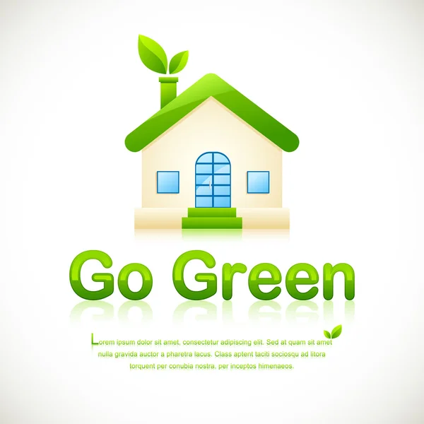 Green Home — Stock Vector