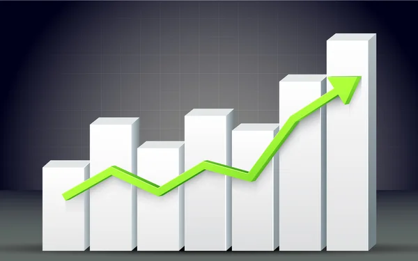 Gráfico de barras — Vetor de Stock
