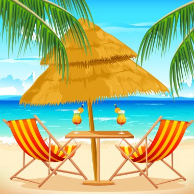 Chair on Beach clipart