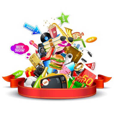 product with ribbon showing sale festival clipart