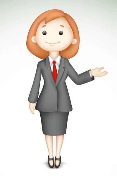 Бизнес-леди с презентацией — стоковое фото