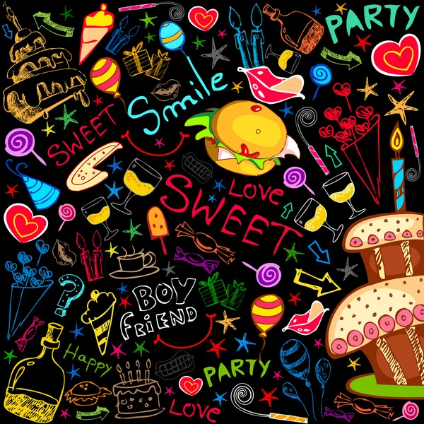 Kleurrijke voedsel partij — Stockfoto