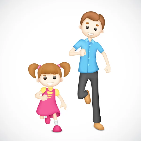 Playing Father and daughter — Stock Photo, Image