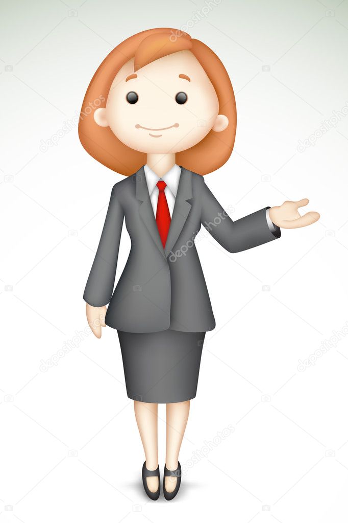 business lady giving presentation