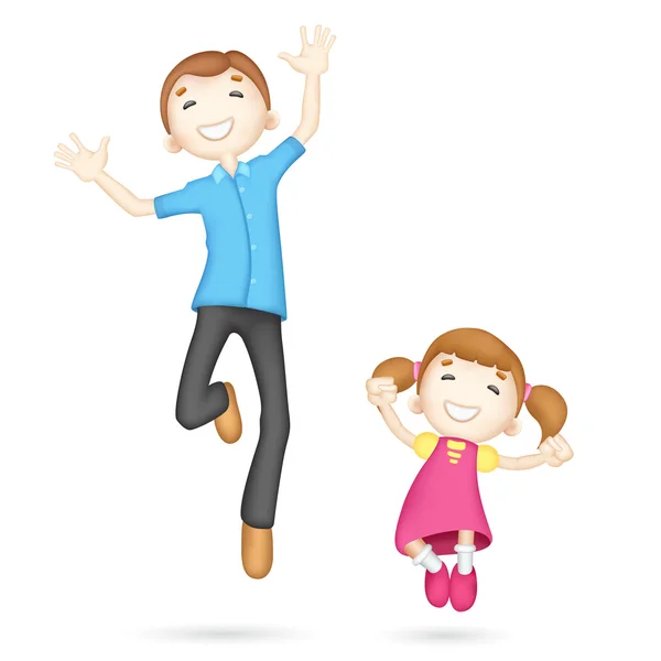 Dad and daughter Vector Art Stock Images | Depositphotos