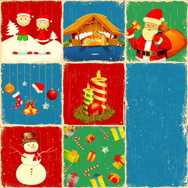 Kerstmis collage — Stockvector