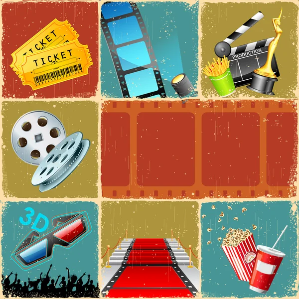 Film collage — Stockvector