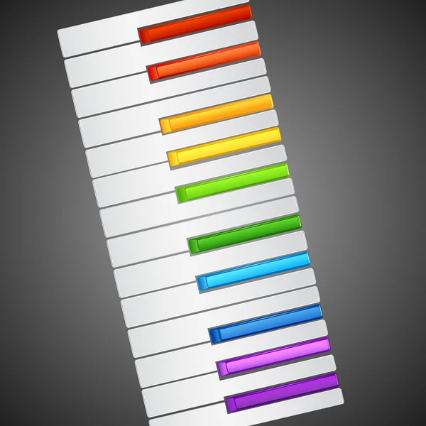 Arco-íris piano — Vetor de Stock