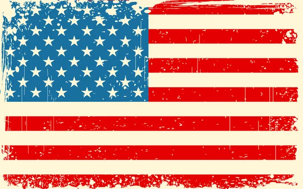 Retro amerikanska flaggan — Stock vektor