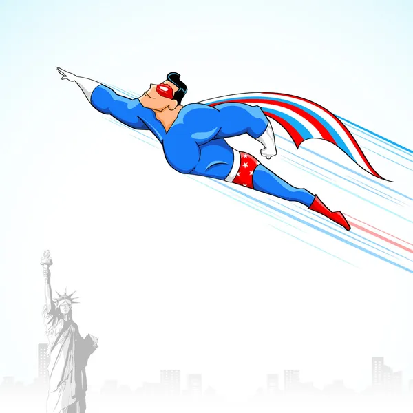 Amerikaanse super held — Stockvector