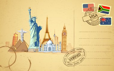 Travel Postcard clipart