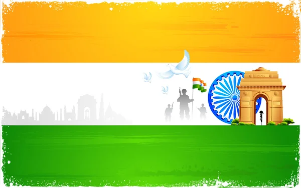 Bandiera indiana — Vettoriale Stock