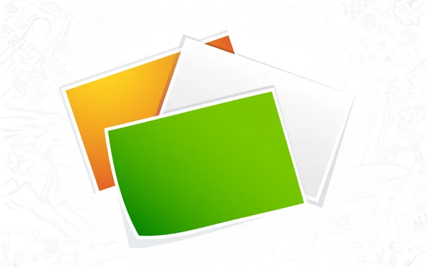 Bandera india Color en blanco foto — Vector de stock