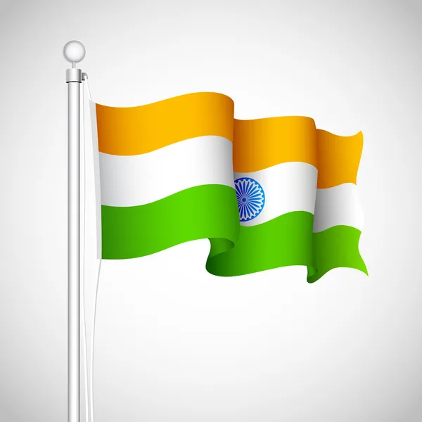 Waving Indian Flag — Stock Vector