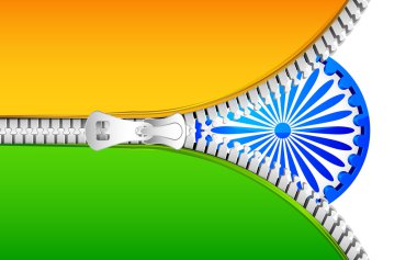 Zipper in India Flag clipart