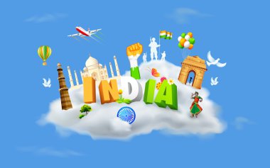 India on Cloud clipart