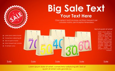 Sale Background with Shopping Bag clipart