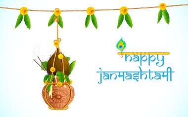 Dahi Handi on Janmashtami clipart