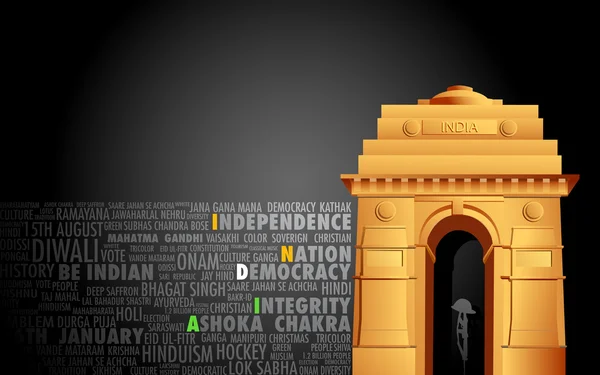 Puerta de India — Vector de stock