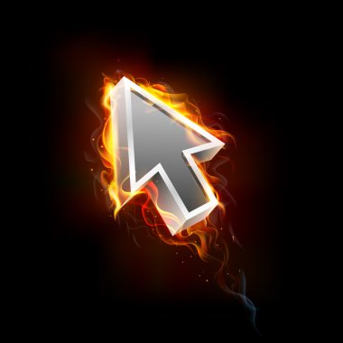 Fiery Mouse Pointer Arrow clipart