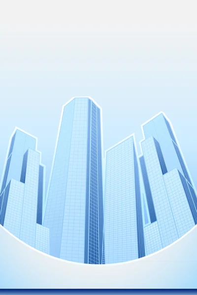 Edificio de rascacielos — Vector de stock